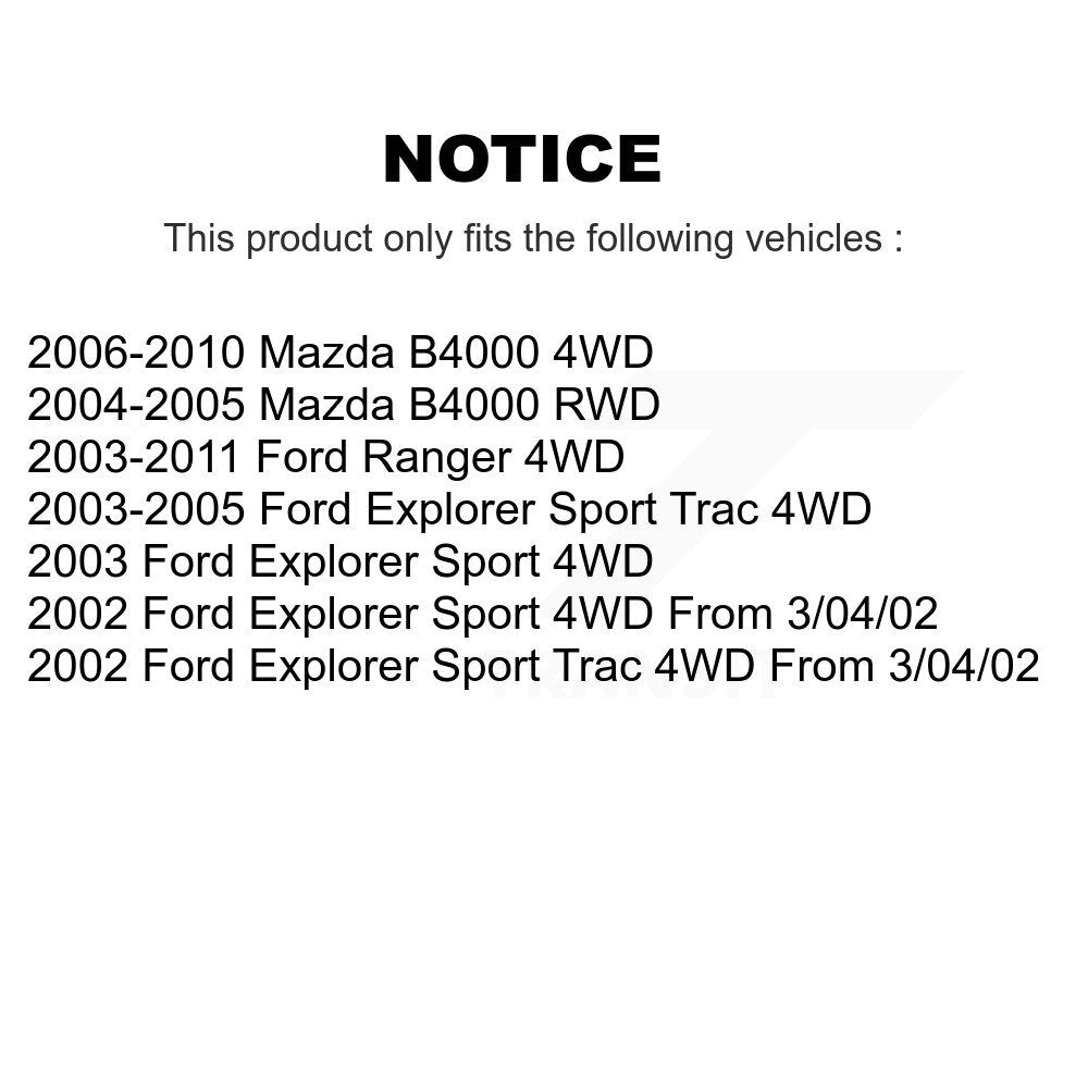 Front Right CV Axle Shaft NCV-FD11152 For Ford Ranger Mazda B4000 Explorer Sport Trac