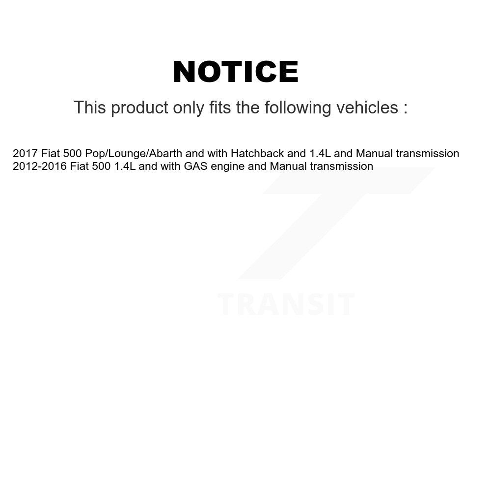 Front Left CV Axle Shaft NCV-FI76005 For Fiat 500 OEM# 68100423AA
