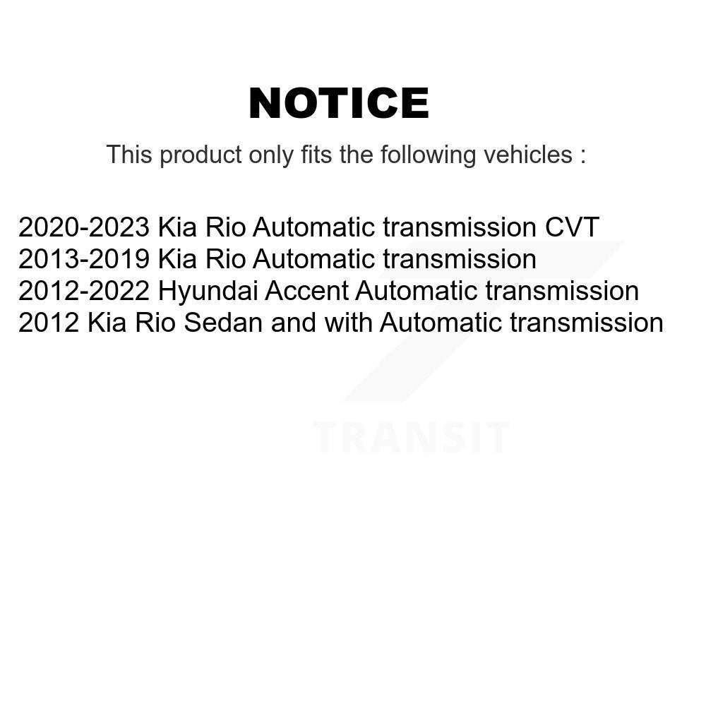 Front Right CV Axle Shaft NCV-HY37091 For Hyundai Accent Kia Rio