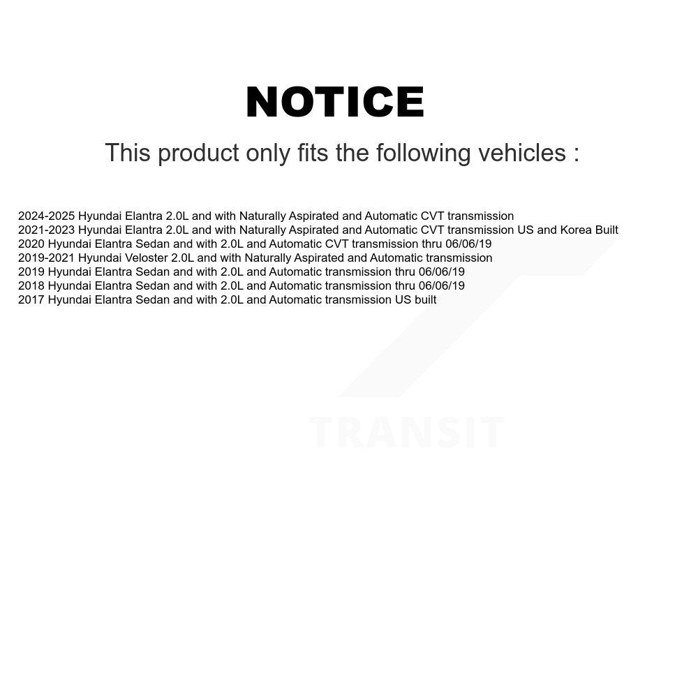 Front Right CV Axle Shaft NCV-HY37107 For Hyundai Elantra GT Veloster