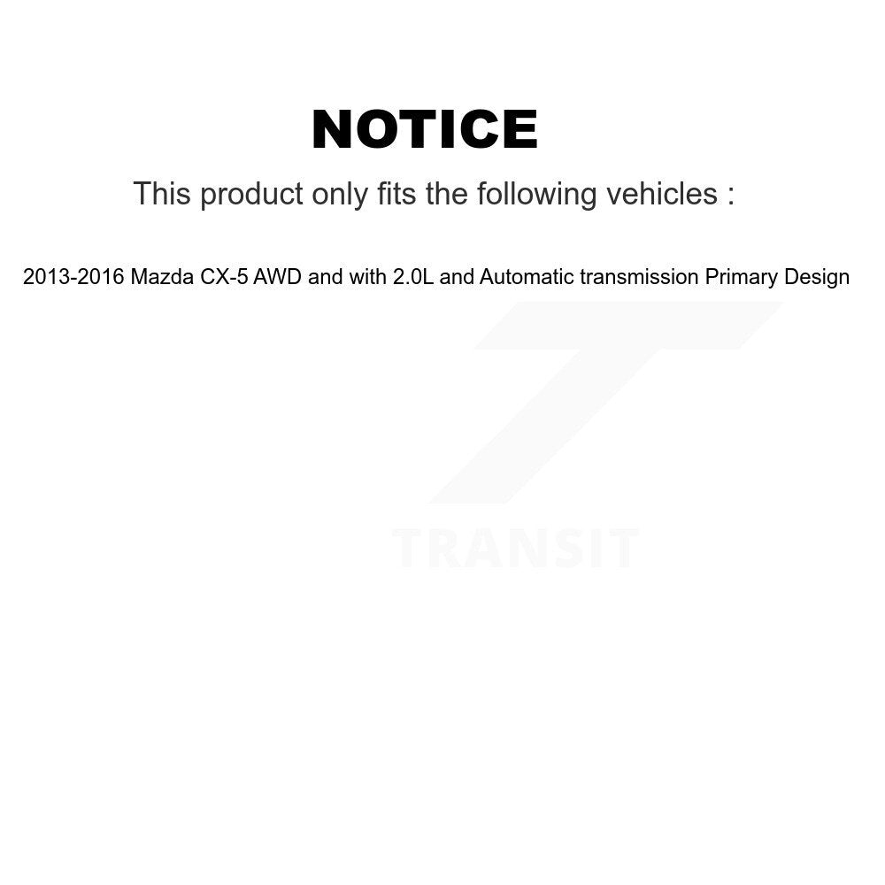 Front Right CV Axle Shaft NCV-MZ48036 For 2013-2016 Mazda CX-5 AWD with 2.0L Automatic transmission