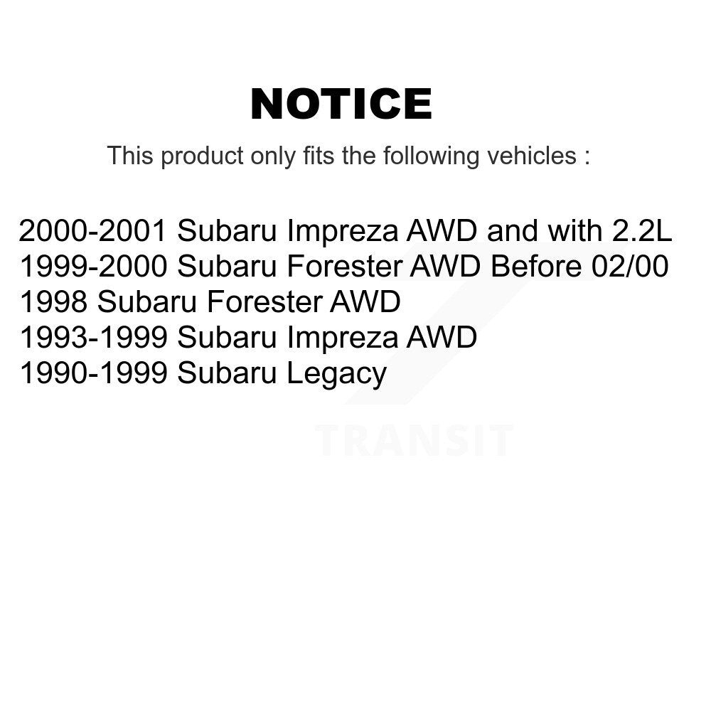 Front CV Axle Shaft NCV-SB66037 For Subaru Legacy Impreza Forester
