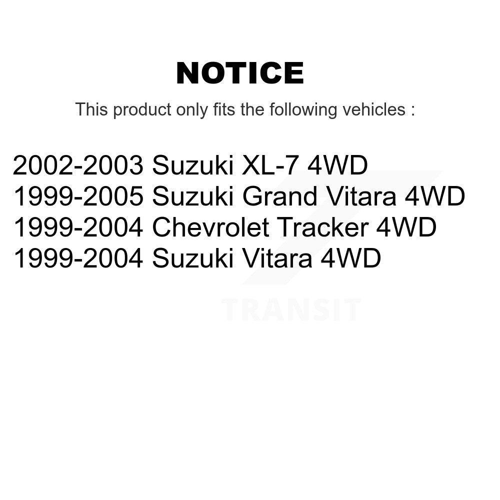 Front Right CV Axle Shaft NCV-SK68032 For Chevrolet Tracker Suzuki Grand Vitara XL-7 4WD