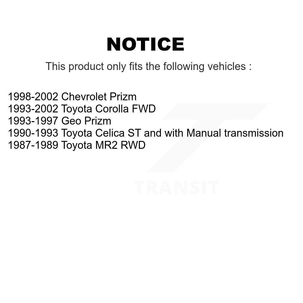 Left CV Axle Shaft NCV-TO69517 For Toyota Corolla Celica MR2 Prizm Chevrolet Geo