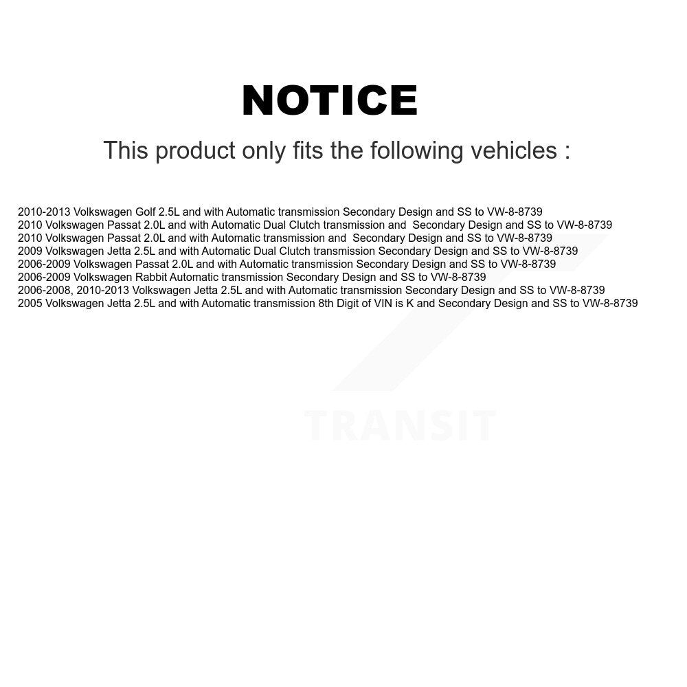 Front Right CV Axle Shaft For Volkswagen Jetta Golf Rabbit Passat NCV-VW72102