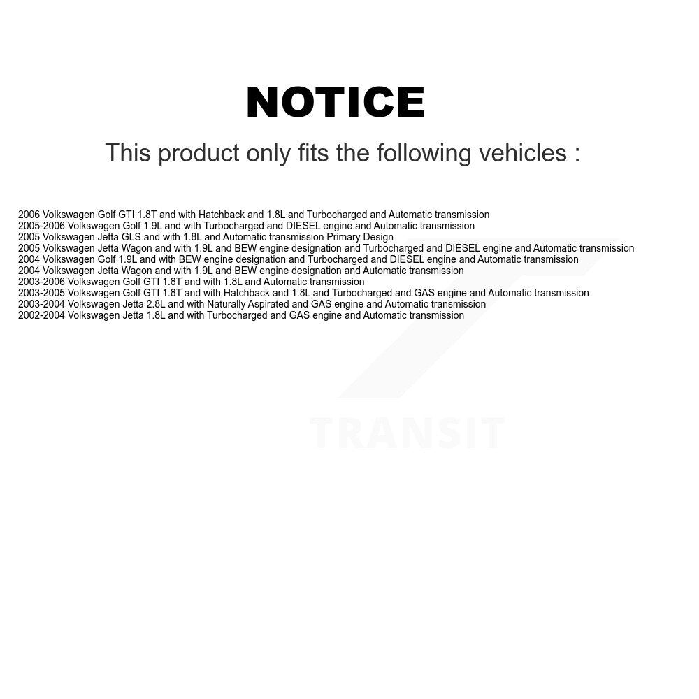 Front Left CV Axle Shaft NCV-VW72128 For Volkswagen Jetta Golf
