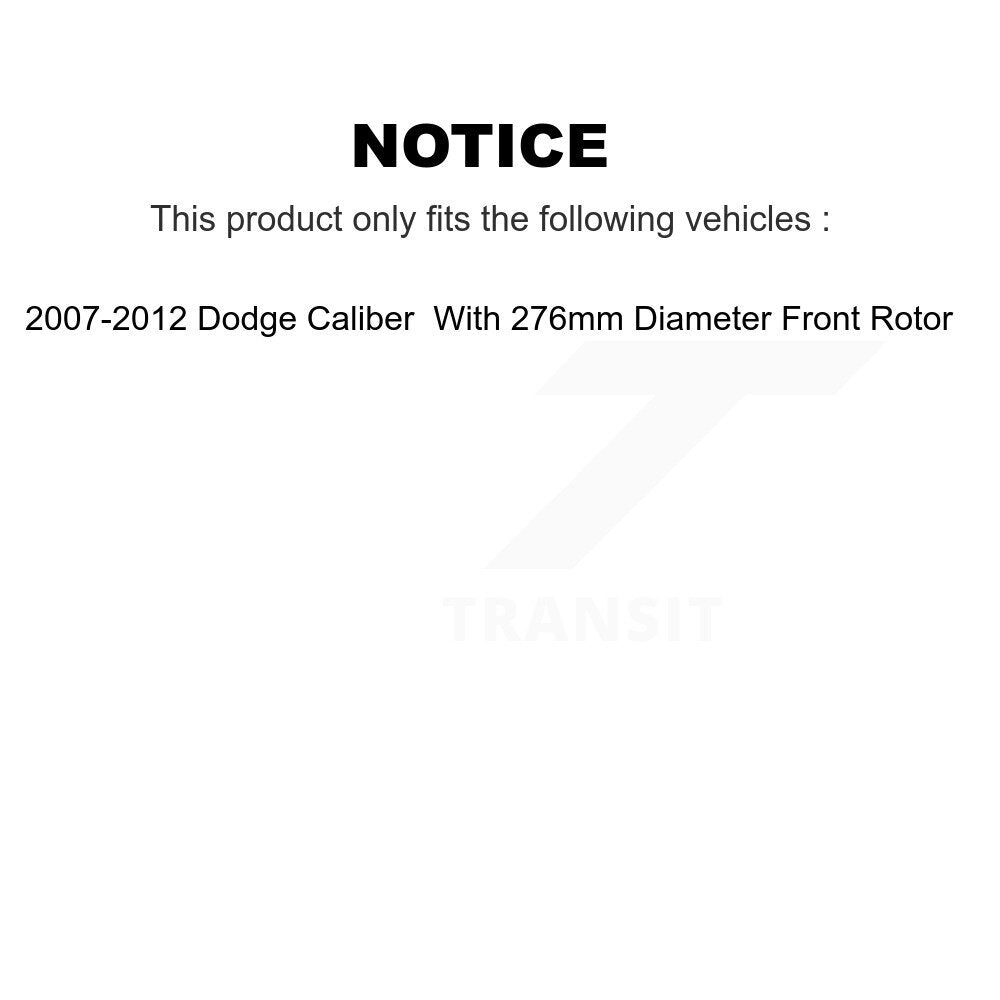 Front Left Brake Caliper SLC-18B5032A For 2007-2012 Dodge Caliber With 276mm Diameter Rotor