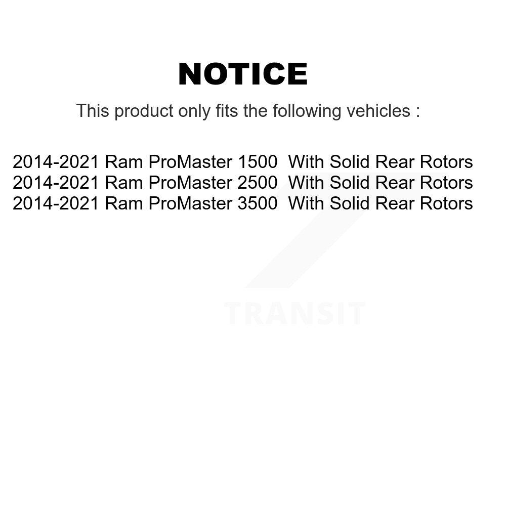Front Left Disc Brake Caliper SLC-18B5533 For Ram ProMaster 2500 3500 1500 With Solid Rear Rotors