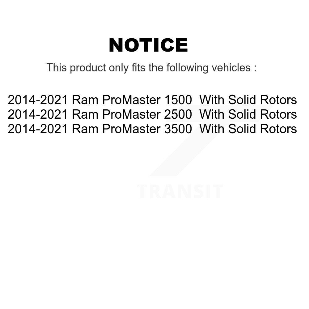 Rear Left Brake Caliper SLC-18B5602 For 2014-2021 Ram ProMaster 2500 3500 1500 With Solid Rotors