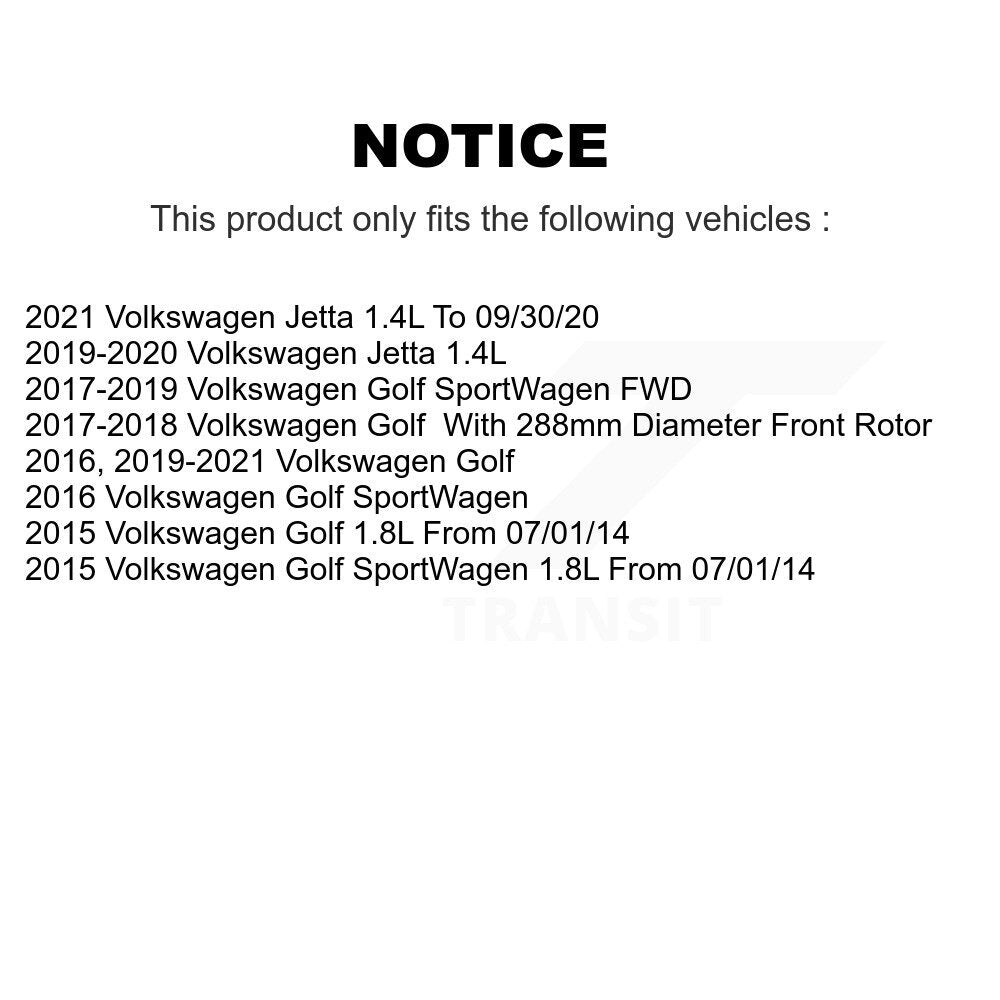 Front Left Disc Brake Caliper SLC-19B7286 For Volkswagen Golf Jetta SportWagen