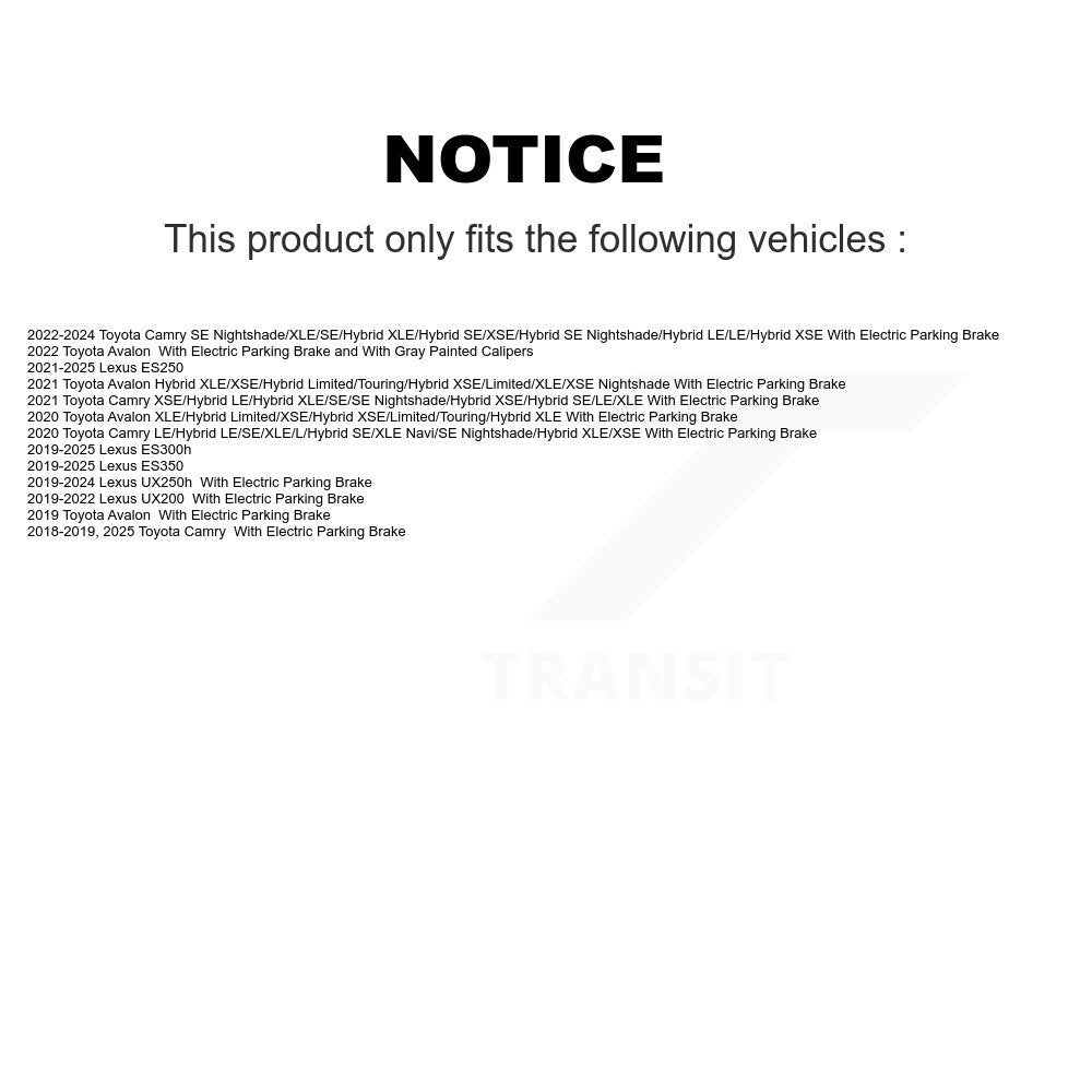 Rear Left Brake Caliper SLC-SCB5669 For Toyota Camry Lexus UX250h ES350 ES300h Avalon ES250 UX200
