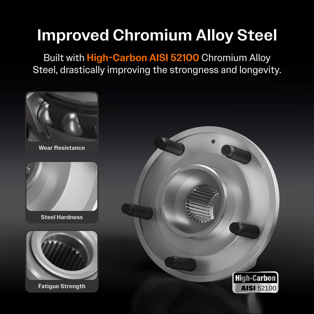 Rear Wheel Bearing And Hub Assembly Pair For Mitsubishi Lancer Outlander