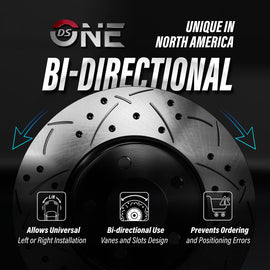 Front Coat Drill Slot Disc Brake Rotor Ceramic Pad Kit For 2023 Jeep Compass Dodge Hornet KDT-101974