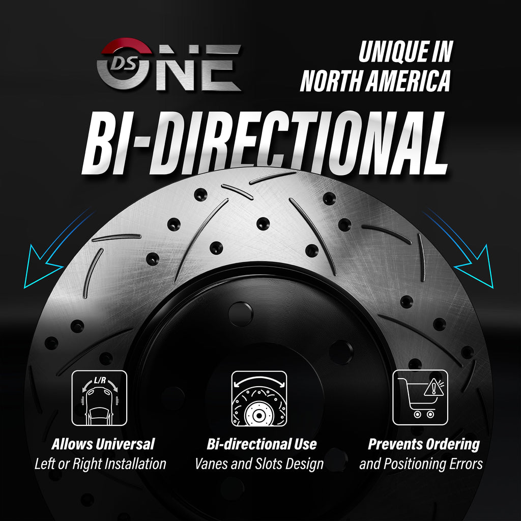 [Rear] 2019-2022 Ram 2500 3500 Performance Drilled & Slotted Brake Rotor & Ceramic Pads Kit For Max Braking