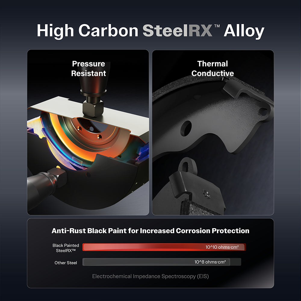 Rotors de frein avant et arrière, Kit de tampons et de tambour en céramique (7 pièces) pour Ford Ranger Mazda B2500 