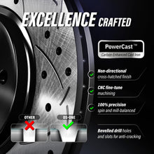 Charger l'image dans la galerie, Front Rear Coated Drilled Slot Disc Brake Rotor &amp; Ceramic Pad Kit For Ford C-Max