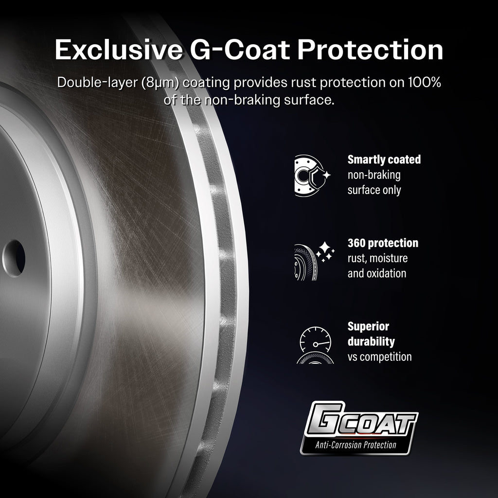 [Rear] 2019 Chevrolet Silverado 1500 LD GMC Premium Coated Rotors & Ceramic Pads Brake Kit For Max Braking