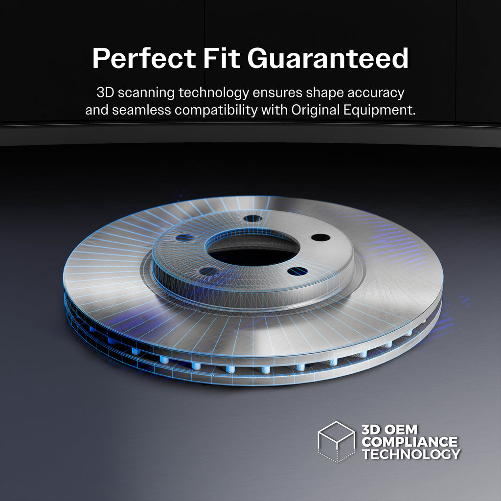 Front Brake Rotors & Ceramic Pad Kit For Audi A4 With 314mm Diameter Rotor