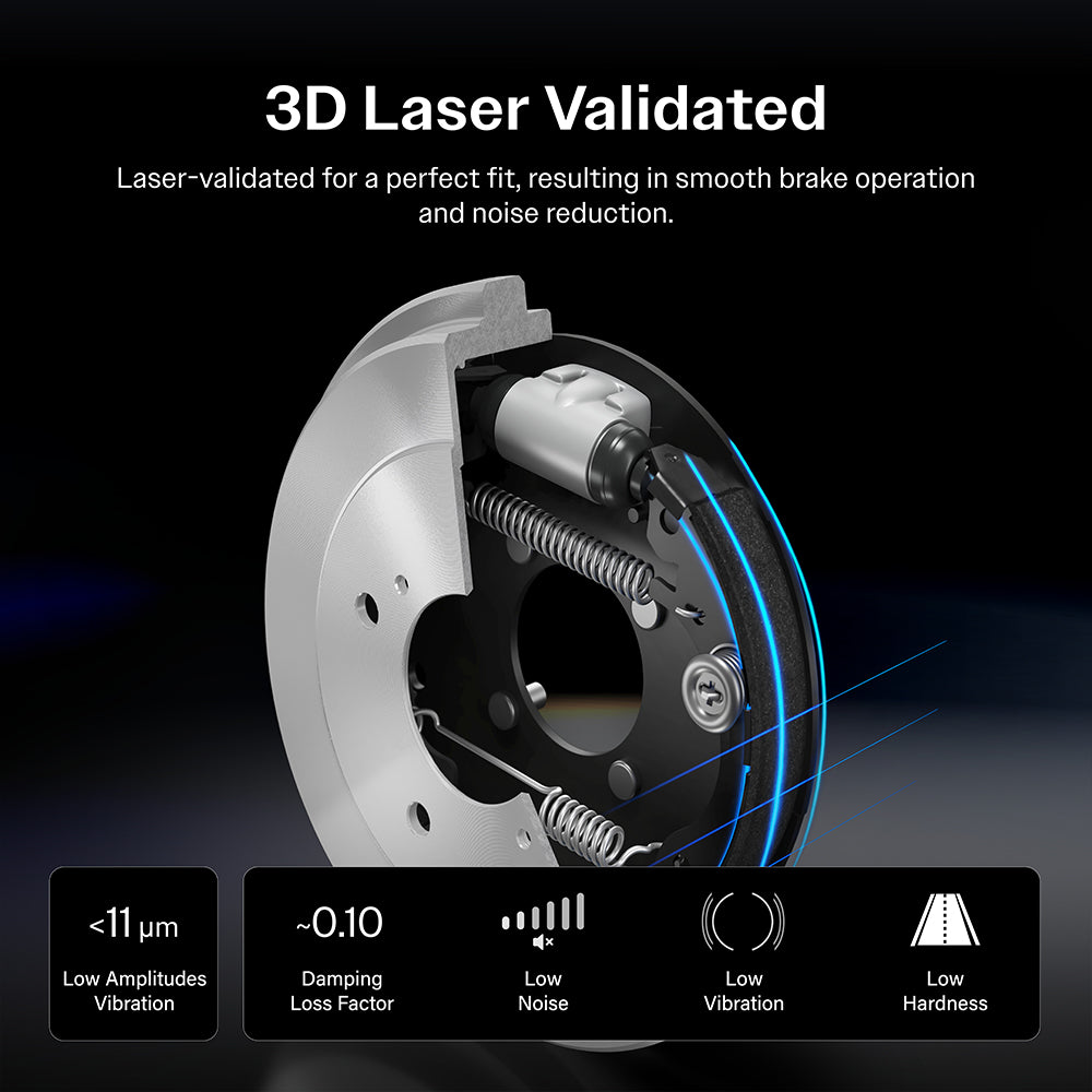 Front Rear Ceramic Brake Pads & Parking Shoe Kit For 2004-2008 Chrysler Pacifica