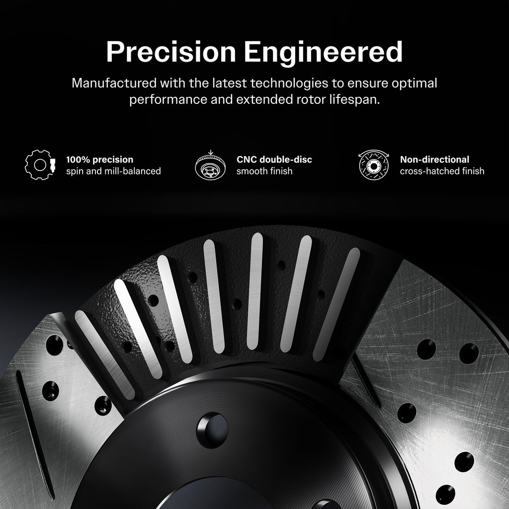 Front Rear Coat Drill Slot Disc Brake Rotor Hub Ceramic Pad Kit For Ford F-350 Super Duty KDT-101223