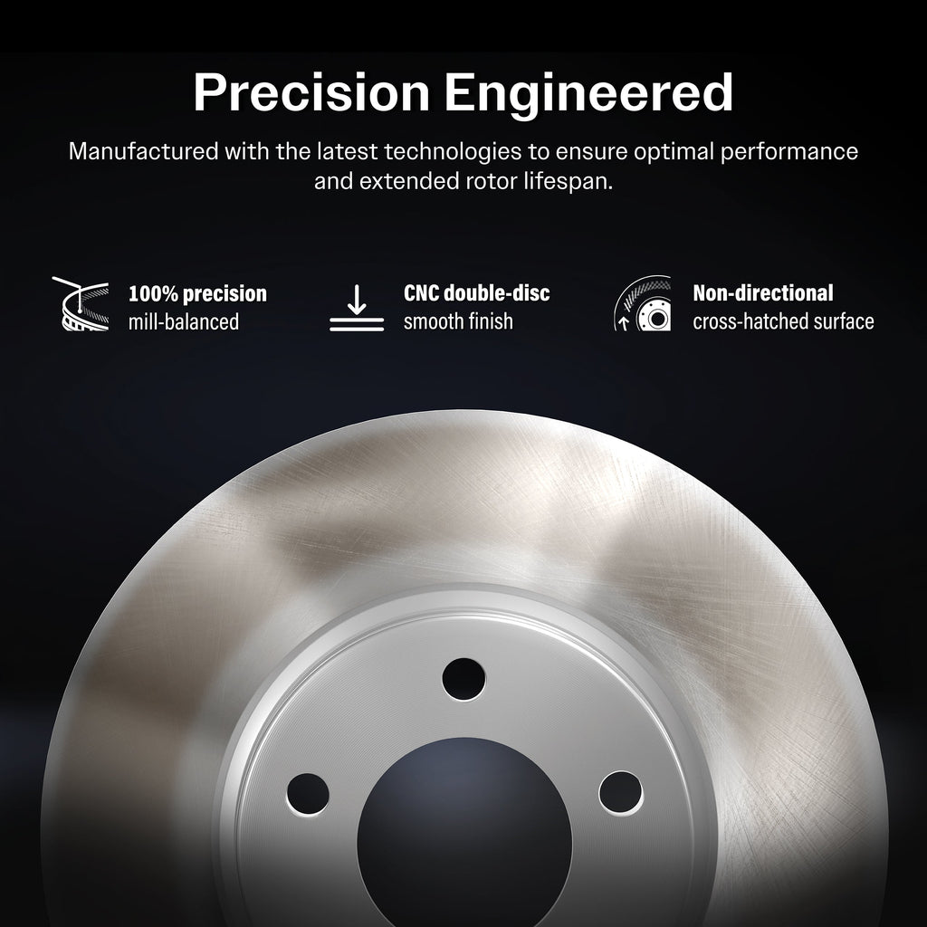 Front Rear Coated Disc Brake Rotor & Ceramic Pad Kit For Mercedes-Benz E350 E400