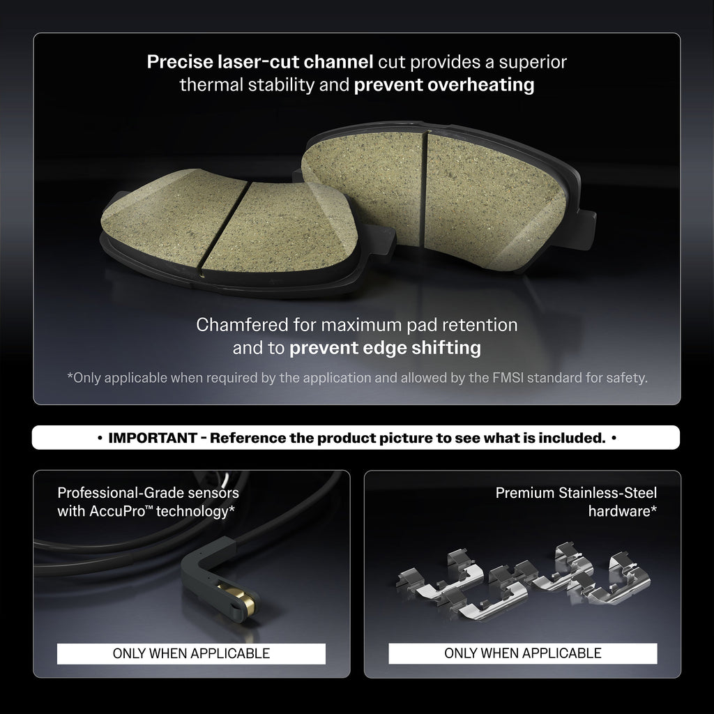 [Rear] 2015-2021 Kia Sedona Premium Coated Rotors & Ceramic Pads Brake Kit For Max Braking