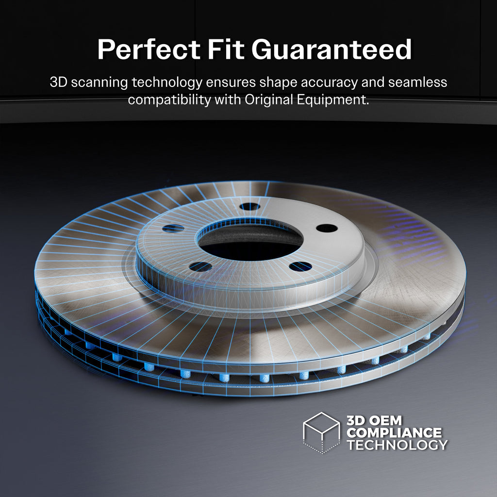 [Rear] 2017 Kia Cadenza Limited/Technology Premium Coated Rotors & Ceramic Pads Brake Kit For Max Braking