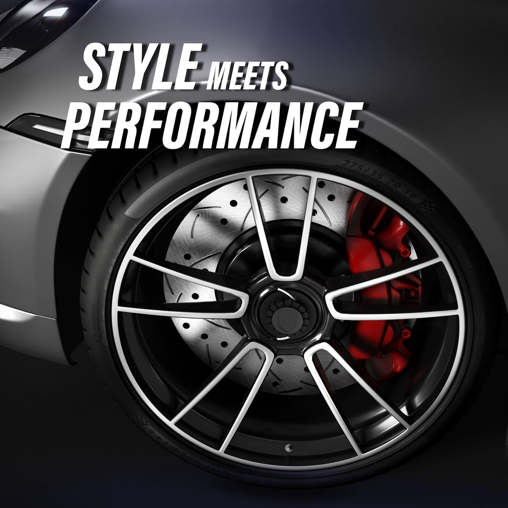 Front Rear Coated Drilled Slot Disc Brake Rotor Kit For Toyota RAV4 Lexus HS250h