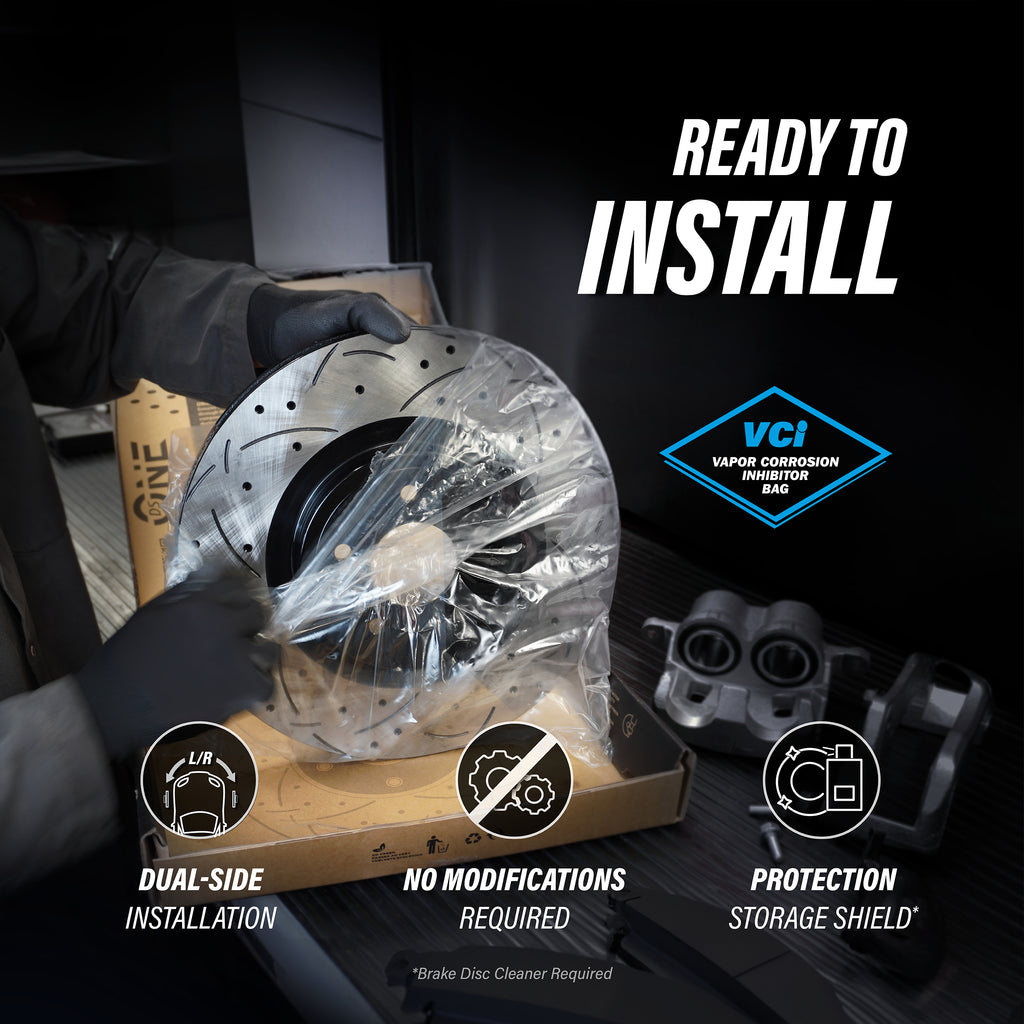 Rear Drilled Slot Brake Rotor Ceramic Pad Kit For Ford Fusion Escape Lincoln MKC