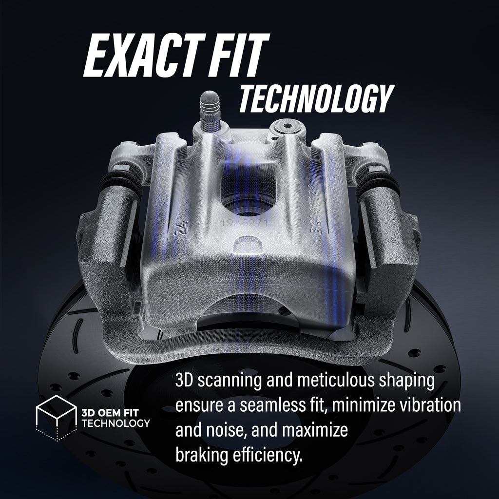 Front Rear Brake Caliper Coat Rotor & Ceramic Pad Kit (10Pc) For Chevrolet Buick
