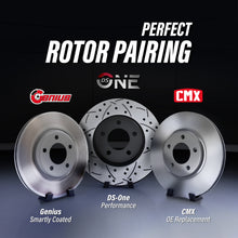 Charger l&#39;image dans la galerie, Rear Coated Drilled Slotted Disc Brake Rotor And Ceramic Pad Kit For Honda Civic