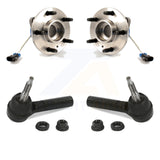 Front Wheel Bearing Tie Rod End Kit For Buick Allure Without Performance Package