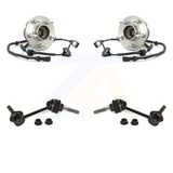 Front Hub Bearing Assembly & Link Kit For Ford Crown Victoria Mercury Grand Town