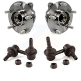 Front Hub Bearing Assembly And Link Kit For 2006-2010 INFINITI M35 RWD