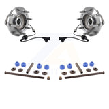 Front Hub Bearing Assembly & Link Kit For Chevrolet Silverado 3500 HD GMC Sierra