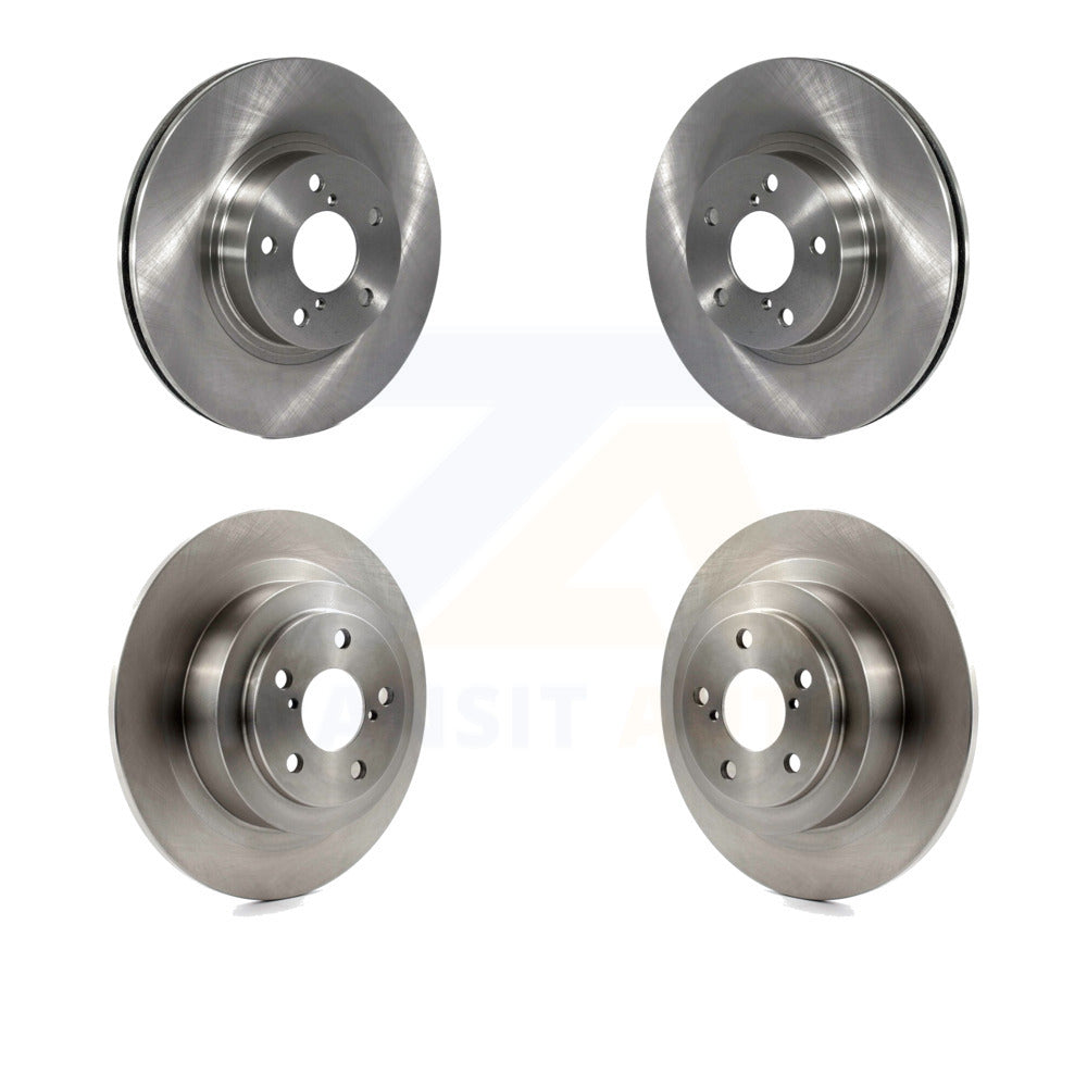 Detroit Axle 4pc Brake Rotors Kit – Front & Rear Plain Steel Rotors For 2015–2019 Subaru Legacy 2.5L (2.5i, Limited, Premium, Sport, Touring)