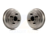 [Rear] 2000-2008 Ford Focus Wheel Bearing Included Premium OE Brake Drum Pair Kit For Max Braking