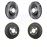 Front Rear Brake Rotors Drums Kit For Ford Escape Mazda Tribute Mercury Mariner