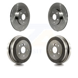 Front Rear Disc Brake Rotors Drums Kit For Toyota RAV4