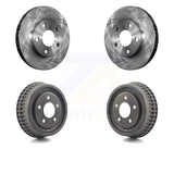 Front Rear Brake Rotors Drums Kit For Chevrolet Pontiac Grand Am Malibu Classic