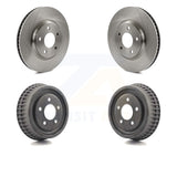 Front Rear Brake Rotors Drums Kit For Chevrolet Malibu With 296mm Diameter Rotor