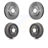 Front Rear Brake Rotors Drums Kit For Chevrolet Malibu With 276mm Diameter Rotor