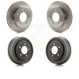 Front Rear Disc Brake Rotors Drums Kit For Ford F-150 4WD