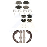 Front Rear Ceramic Brake Pads And Parking Shoes Kit For Toyota Celica