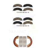 Front Rear Ceramic Brake Pads And Parking Shoes Kit For Ram 5500 Dodge 4500