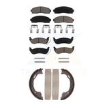Front Rear Ceramic Brake Pads And Parking Shoes Kit For Ford Ranger Mazda B2300