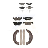 Front Rear Ceramic Brake Pads And Parking Shoes Kit For BMW 328i 325i 128i 323i