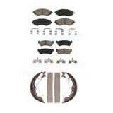 Front Rear Ceramic Brake Pads And Parking Shoes Kit For Suzuki Forenza Reno