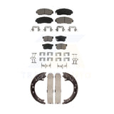 Front Rear Ceramic Brake Pads And Parking Shoes Kit For Acura RDX