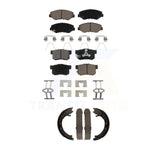 Front Rear Ceramic Brake Pads And Parking Shoes Kit For 2005-2006 Honda CR-V